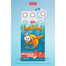 Easyvit EasyFishoil Omega 3 ve Vitamin D3 İçeren Çilek & Limon Aromalı Balık Yağı