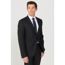 Altınyıldız Classics Erkek Siyah Slim Fit Dar Kesim Düz Siyah 8 Drop Su Geçirmez Nano Takım Elbise