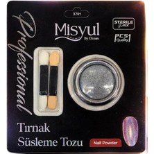 Misyul Gökkuşağı Holografik Tırnak Tozu Kalıcı Oje Üstü Parlak Efektli Nail Art Tozu