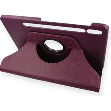 Almira Butik Mey Ithalat®  Samsung Galaxy T860 Tab S6 10.5 Kılıf 360 Tablet Deri Kılıf - Mürdüm