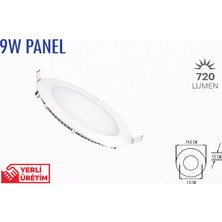 Lampist 9W Sıva Altı Slim Panel LED 3000K (Beyaz Kasa)