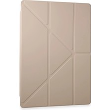 Almira Butik Mey Ithalat®  Samsung Galaxy Tab A9 Plus Kılıf Kalemlikli Mars Tablet Kılıfı - Rose Gold