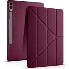 Almira Butik Mey Ithalat®  Samsung Galaxy X610 Tab S9 Fe Plus 12.4 Kılıf Kalemlikli Mars Tablet Kılıfı - Mürdüm