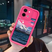 Ucuc Vivo Y28 4g Uyumlu Pembe Kırmızı Silikon Kılıf Darbeye Dayanıklı Kamera Koruma