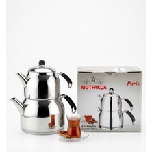 Mutfakça Paris Maxi Boy 4 Parça Silikon Kulp Çaydanlık Takımı 2.15-3.95 Litre