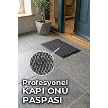 AGK Home Agkhome Aquila Antrasit Kapı Önü Paspası 60x40 cm | Kaymaz PVC Taban, Yüksek Kir ve Nem Tutma, Kolay Temizlik