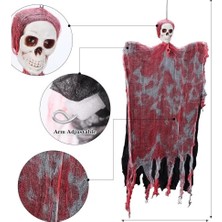 İlanib Ticaret LED Işıklı Kahkaha Atan Sesli Sensörlü Kuru Kafa