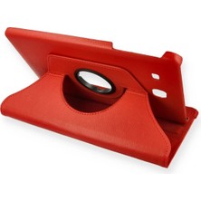 Almira Butik Mey Ithalat®  Samsung Galaxy T560 Tab E 9.7 Kılıf 360 Tablet Deri Kılıf - Kırmızı