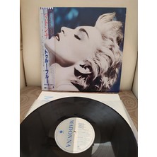 Plakperest Madonna - True Blue - 1986 Japonya  Basım  Lp Plak Albüm - Obi’li 2.el