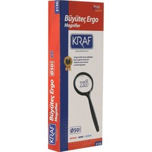 Kraf 50 mm Ergonomik Büyüteç 6x Büyütme Özelliği ile 6 Adet Cam Kırtasiye Ürünü
