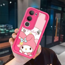 Ucuc Vivo Y19S 4G/Y19S Pro Uyumlu Pembe Kırmızı Silikon Kılıf Darbeye Dayanıklı Kamera Koruma