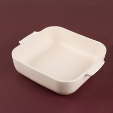 Aryıldız Elissa Kare Fırın Kabı Mat Beyaz 28 cm