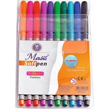 Masis Fineliner Softpen Kalem 10 Renk