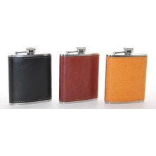 İlanib Ticaret Paslanmaz Çelik Tekli 7 Oz Derili Matara