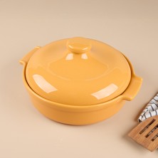 Aryıldız Elissa Kapaklı Karnıyarık Fırın Kabı Sarı 27 cm