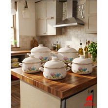 Köklü Züccaciye Emaye 10 Parça Tencere Seti