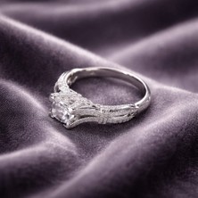 Jane Silver 925 Ayar Gümüş Baget Dantel Model Yüzük