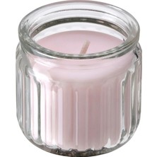 Ikea Hökgök Bardakta Kokulu Mum Pembe 12 Saat Pembe Çiçekler