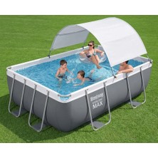 Bestway Steel Pro Max Gölgelikli Yer Üstü Prefabrik Dikdörtgen Havuz Seti 282 cm x 196 cm x 84 cm BW592