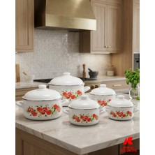 Köklü Züccaciye Emaye 10 Parça Tencere Seti