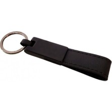 Deri Metal Siyah Anahtarlık