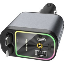 Epilons 4’ü 1 Arada Çift Usb Bağlantı Çakmaklık, Type-c Hızlı Şarjlı 66w,geri Çekilebilir Araç Telefon Şarj Cihazı