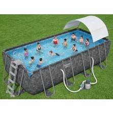 Bestway® Apx 365™ 561KA Gölgelikli Dikdörtgen Prefabrik Havuz  549 cm x 274 cm x 132 cm BW588