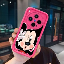 Ucuc Vivo X300 Uyumlu Pembe Kırmızı Silikon Kılıf Darbeye Dayanıklı Kamera Koruma
