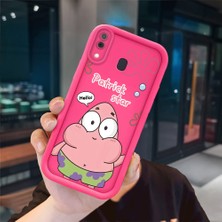 Ucuc Samsung Galaxy A20/A30 Uyumlu Pembe Kırmızı Silikon Kılıf Darbeye Dayanıklı Kamera Koruma