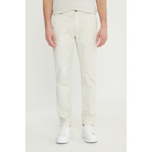 Altınyıldız Classics Erkek Taş Pamuklu Slim Fit Dar Kesim Yan Cepli Armürlü Esnek Casual Pantolon
