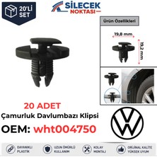 Silecek Noktası Volkswagen Çamurluk Davlumbaz Klipsi 20 Adet WHT004750