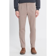 Altınyıldız Classics Erkek Bej Pamuklu Slim Fit Dar Kesim Yan Cepli Casual Esnek Pantolon