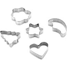 Pileli Store 5 Parça  Metal Bisküvi Kurabiye Kalıp (4887)
