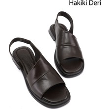 Gönderi(r) Kadın Kahverengi  Hakiki Deri Sandalet