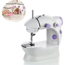 Pileli Store Pratik Taşınabilir Elektrikli Veya Pilli Seyahat Tipi Hız Ayarlı Kademeli Dikiş Makinesi (4887)