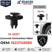 Silecek Noktası Peugeot Çamurluk Davlumbaz Klipsi 10 Adet 1622749580