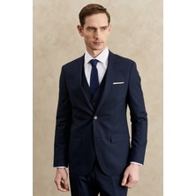 Altınyıldız Classics Su Geçirmez Slim Fit Mono Yaka Yelekli Yünlü Nano Takım Elbise