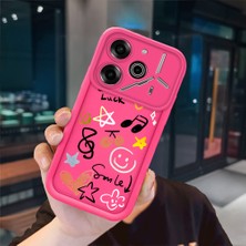 Ucuc Tecno Pova 6/pova 6 Pro Uyumlu Pembe Kırmızı Silikon Kılıf Darbeye Dayanıklı Kamera Koruma