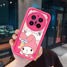 Ucuc Vivo X200 Pro Uyumlu Pembe Kırmızı Silikon Kılıf Darbeye Dayanıklı Kamera Koruma