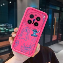 Ucuc Vivo X200 Pro Uyumlu Pembe Kırmızı Silikon Kılıf Darbeye Dayanıklı Kamera Koruma