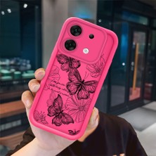 Ucuc Infinix Zero 30 5g Uyumlu Pembe Kırmızı Silikon Kılıf Darbeye Dayanıklı Kamera Koruma