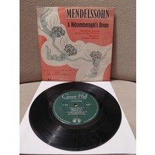Plakperest Mendelssohn – A Midsummernight’s Dream (Wedding March)- Japonya Dönem Basım Mini Lp  Plak-2.el