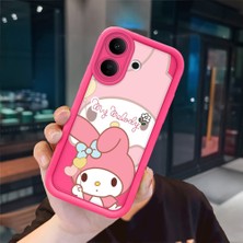 Ucuc Vivo V60 Lite 4g/5g Uyumlu Pembe Kırmızı Silikon Kılıf Darbeye Dayanıklı Kamera Koruma