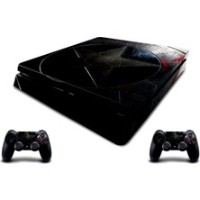 Stickermarket PS4 Slim Kaptan Amerika Sticker Seti Playstation 4 İçin Özel Tasarım Materyal