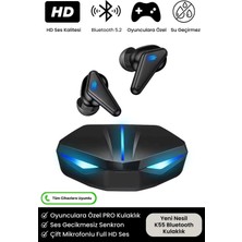 İlanib Ticaret K55 Tws Pro Oyuncu Kulaklığı 3D Stereo Ses Extra Bass Işıklı Mikrofonlu Bluetooth Kablosuz Kulaklık