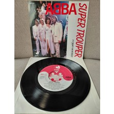 Plakperest Abba  –  Super Trouper  - 1981  Japonya Basım 45LIK Plak-2.el