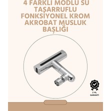 İlanib Ticaret 360° Dönüşlü Su Akışı Başlığı | 4'ü 1 Arada Kullanım
