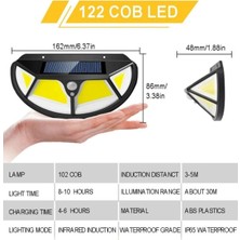 İlanib Ticaret Fonksiyonel Sensörlü 102 Ledli Solar Bahçe Lambası