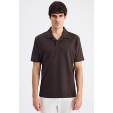 D'S Damat Ds Damat Regular Fit Kahverengi Düz T-Shirt 6HC144701221M