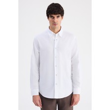D'S Damat Ds Damat Comfort Beyaz Oxford Gömlek 6HC02HD11304M